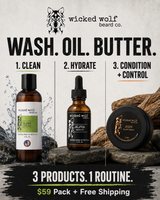 Wicked Wolf Pack | Complete Beard Care Kit (Wash, Oil & Butter)